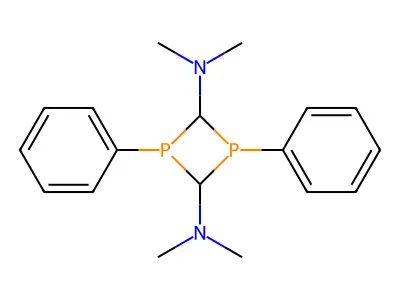 1,3-Diphosphetane-2,4-diamine, N,N,N',N'-tetramethyl-1,3-diphenyl- structure
