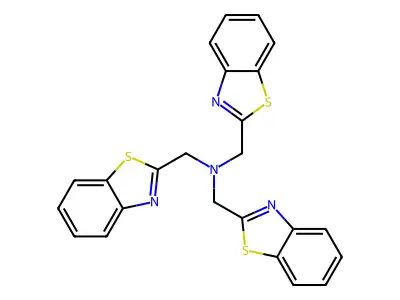 N,N-Bis(2-benzothiazolylmethyl)-2-benzothiazolemethanamine structure