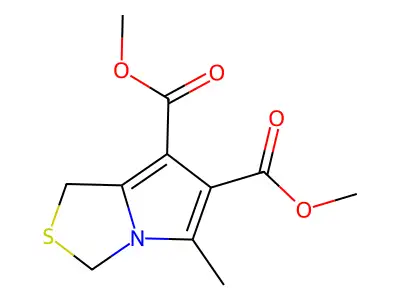 Dimethyl 5-methyl-1H-pyrrolo(1,2-C)(1,3)thiazole-6,7-dicarboxylate structure