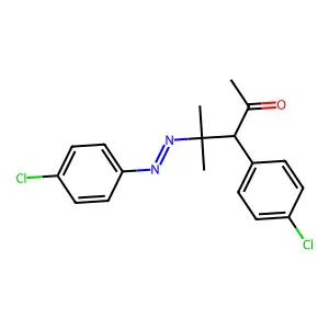 3-(p-Chlorophenyl)-4-methyl-4-(p-chlorophenylazo)pentan-2-one structure