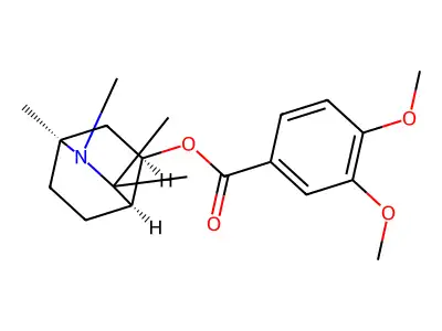 1,2,3,3-Tetramethyl-2-azabicyclo(2.2.2)octan-5-trans-ol 3,4-dimethoxybenzoate structure