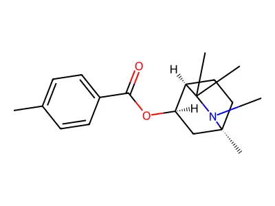 1,2,3,3-Tetramethyl-2-azabicyclo(2.2.2)octan-5-trans-ol p-methylbenzoate structure