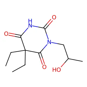 Barbituric acid, 5,5-diethyl-1-(2-hydroxypropyl)- structure