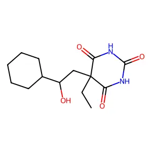 5-(2-Cyclohexyl-2-hydroxyethyl)-5-ethyl-4,6-dihydroxypyrimidin-2(5H)-one structure