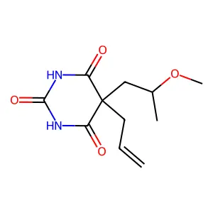 Barbituric acid, 5-allyl-5-(2-methoxypropyl)- structure