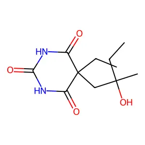 5-Ethyl-4,6-dihydroxy-5-(2-hydroxy-2-methylbutyl)pyrimidin-2(5H)-one structure