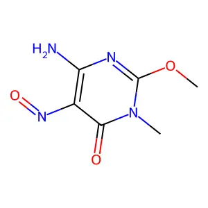 6-Amino-2-methoxy-3-methyl-5-nitroso-4(3H)-pyrimidinone structure
