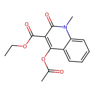 4-Acetoxy-1-methyl-2-oxo-1,2-dihydroquinoline-3-carboxylic acid ethyl ester structure