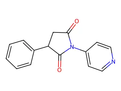 2,5-Pyrrolidinedione, 3-phenyl-1-(4-pyridinyl)- structure