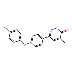 3-[4-(4-bromophenoxy)phenyl]-5-methyl-1H-pyridazin-6-one structure