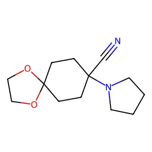 8-(1-Pyrrolidinyl)-1,4-dioxaspiro[4.5]decane-8-carbonitrile structure