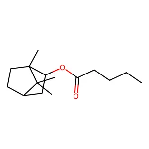 Endo-1,7,7-trimethylbicyclo[2.2.1]hept-2-yl valerate structure