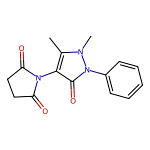 1-(1,5-Dimethyl-3-oxo-2-phenylpyrazol-4-yl)pyrrolidine-2,5-dione structure