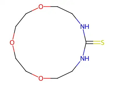 1,9,12-Trioxa-4,6-diazacyclotetradecane-5-thione structure
