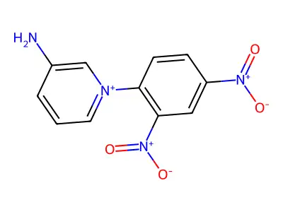 3-Amino-1-(2,4-dinitrophenyl)pyridinium structure
