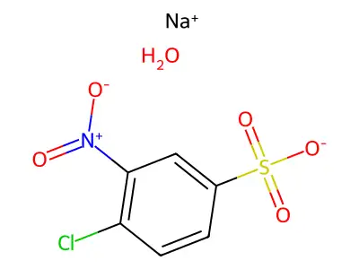 Sodium 4-chloro-3-nitro-1-benzenesulphonate hydrate structure