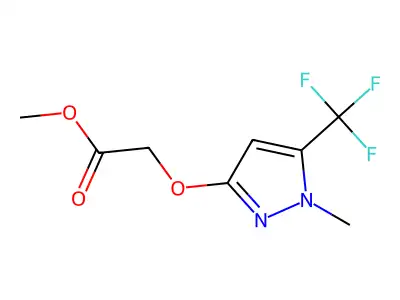 methyl 2-{[1-methyl-5-(trifluoromethyl)-1H-3-pyrazolyl]oxy}acetate structure
