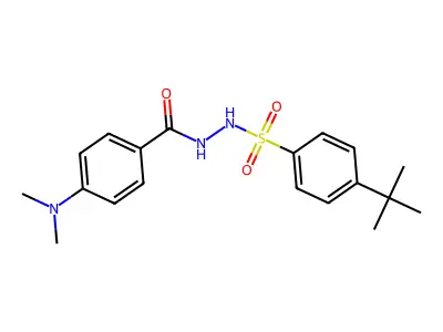 N'-[(4-tert-butylphenyl)sulfonyl]-4-(dimethylamino)benzohydrazide structure