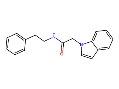 2-(1H-indol-1-yl)-N-phenethylacetamide structure