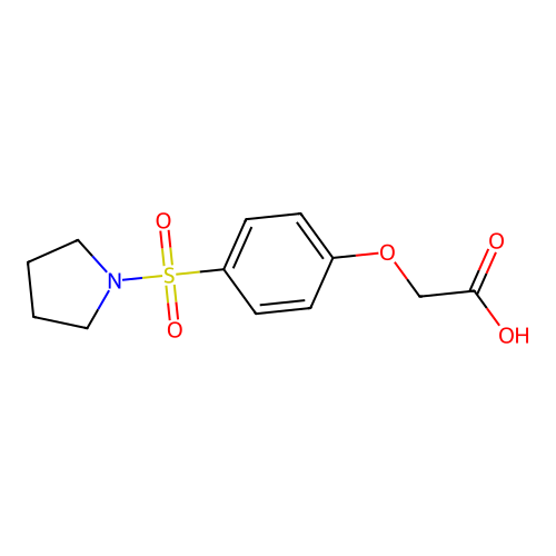 [4-(Pyrrolidin-1-ylsulfonyl)phenoxy]acetic acid structure