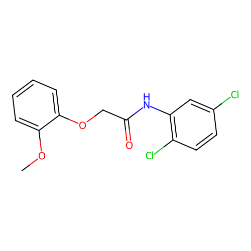 N-(2,5-dichlorophenyl)-2-(2-methoxyphenoxy)acetamide structure