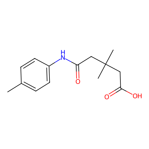 3,3-Dimethyl-5-oxo-5-(4-toluidino)pentanoic acid structure
