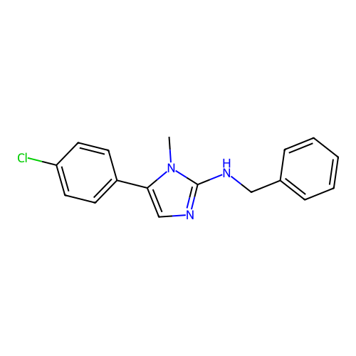 N-benzyl-5-(4-chlorophenyl)-1-methyl-1H-imidazol-2-amine structure