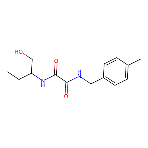 N-(1-hydroxybutan-2-yl)-N'-(4-methylbenzyl)ethanediamide structure