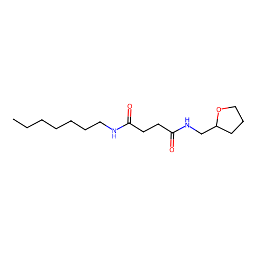 N-heptyl-N'-(tetrahydrofuran-2-ylmethyl)butanediamide structure