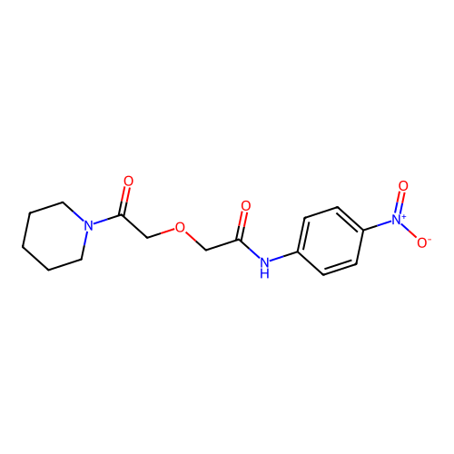 N-(4-nitrophenyl)-2-[2-oxo-2-(piperidin-1-yl)ethoxy]acetamide structure