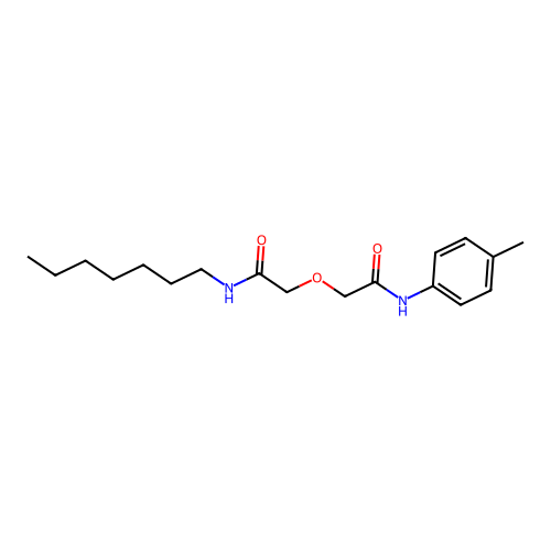 2-[2-(heptylamino)-2-oxoethoxy]-N-(4-methylphenyl)acetamide structure