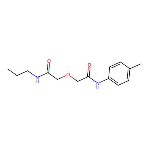 2-{2-[(4-methylphenyl)amino]-2-oxoethoxy}-N-propylacetamide structure