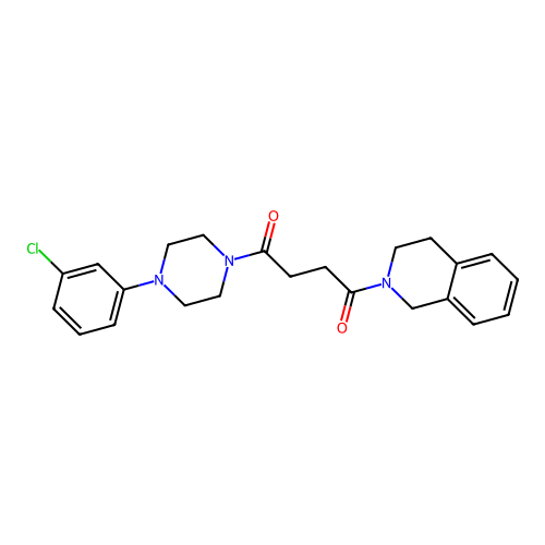 1-(4-(3-chlorophenyl)piperazin-1-yl)-4-(3,4-dihydroisoquinolin-2(1H)-yl)butane-1,4-dione structure