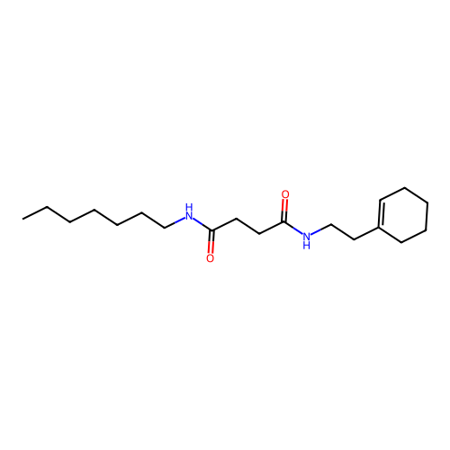 N-[2-(cyclohex-1-en-1-yl)ethyl]-N'-heptylbutanediamide structure