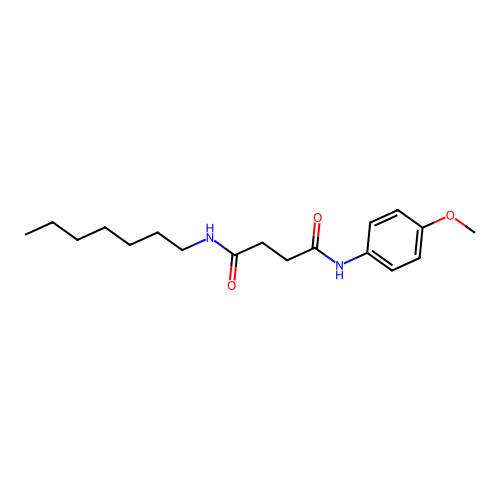 N-heptyl-N'-(4-methoxyphenyl)butanediamide structure