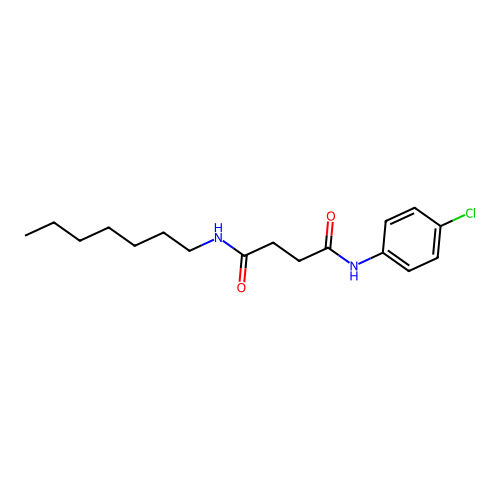 N-(4-chlorophenyl)-N'-heptylbutanediamide structure