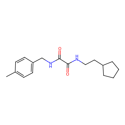 N-(2-cyclopentylethyl)-N'-(4-methylbenzyl)ethanediamide structure