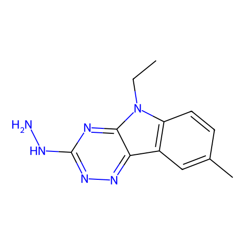 (5-Ethyl-8-methyl-[1,2,4]triazino[5,6-b]indol-3-yl)hydrazine structure