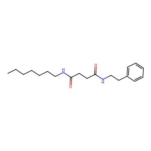 N-heptyl-N'-(2-phenylethyl)butanediamide structure