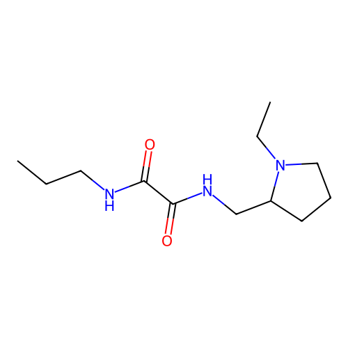 N-[(1-ethylpyrrolidin-2-yl)methyl]-N'-propylethanediamide structure