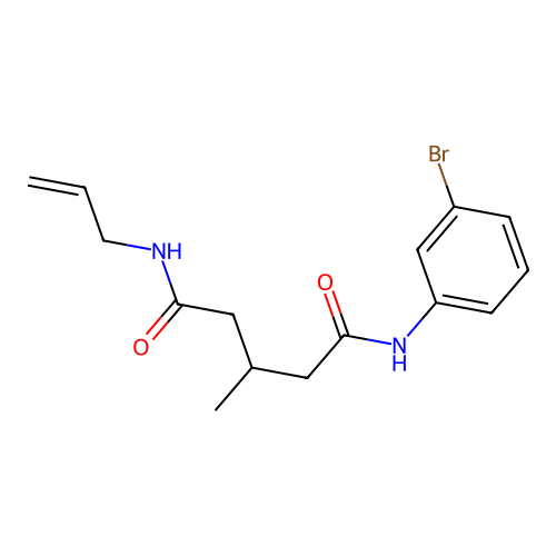 N-(3-bromophenyl)-3-methyl-N'-(prop-2-en-1-yl)pentanediamide structure