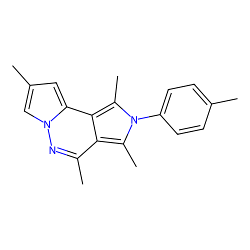 1,3,4,8-tetramethyl-2-(4-methylphenyl)-2H-dipyrrolo[1,2-b:3',4'-d]pyridazine structure