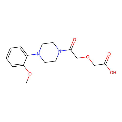 {2-[4-(2-Methoxyphenyl)piperazin-1-yl]-2-oxoethoxy}acetic acid structure
