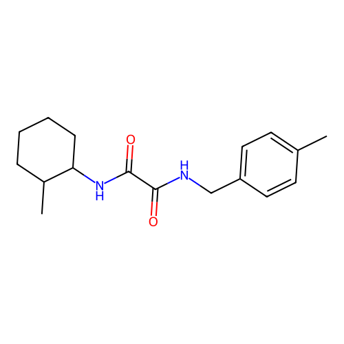 N-(4-methylbenzyl)-N'-(2-methylcyclohexyl)ethanediamide structure
