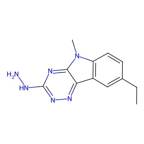 8-ethyl-3-hydrazinyl-5-methyl-5H-[1,2,4]triazino[5,6-b]indole structure