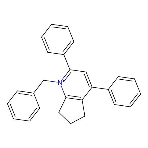1-benzyl-2,4-diphenyl-6,7-dihydro-5H-cyclopenta[b]pyridin-1-ium structure