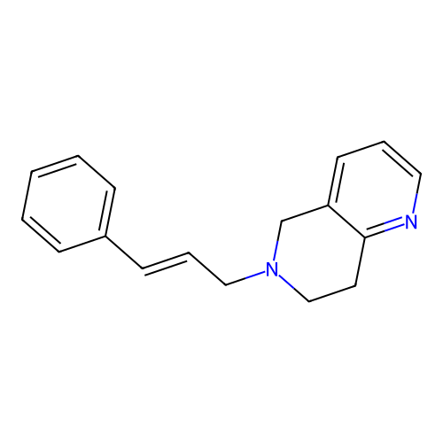 1,6-Naphthyridine, 5,6,7,8-tetrahydro-6-(3-phenyl-2-propenyl)- structure