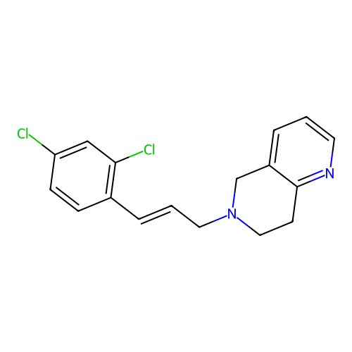 1,6-Naphthyridine, 5,6,7,8-tetrahydro-6-(3-(2,4-dichlorophenyl)-2-propenyl)- structure