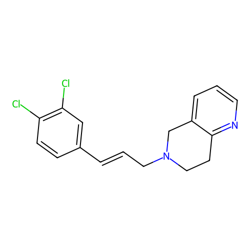 1,6-Naphthyridine, 5,6,7,8-tetrahydro-6-(3-(3,4-dichlorophenyl)-2-propenyl)- structure