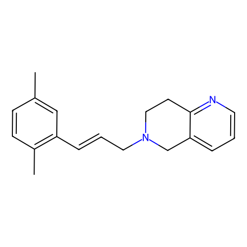 1,6-Naphthyridine, 5,6,7,8-tetrahydro-6-(3-(2,5-dimethylphenyl)-2-propenyl)- structure